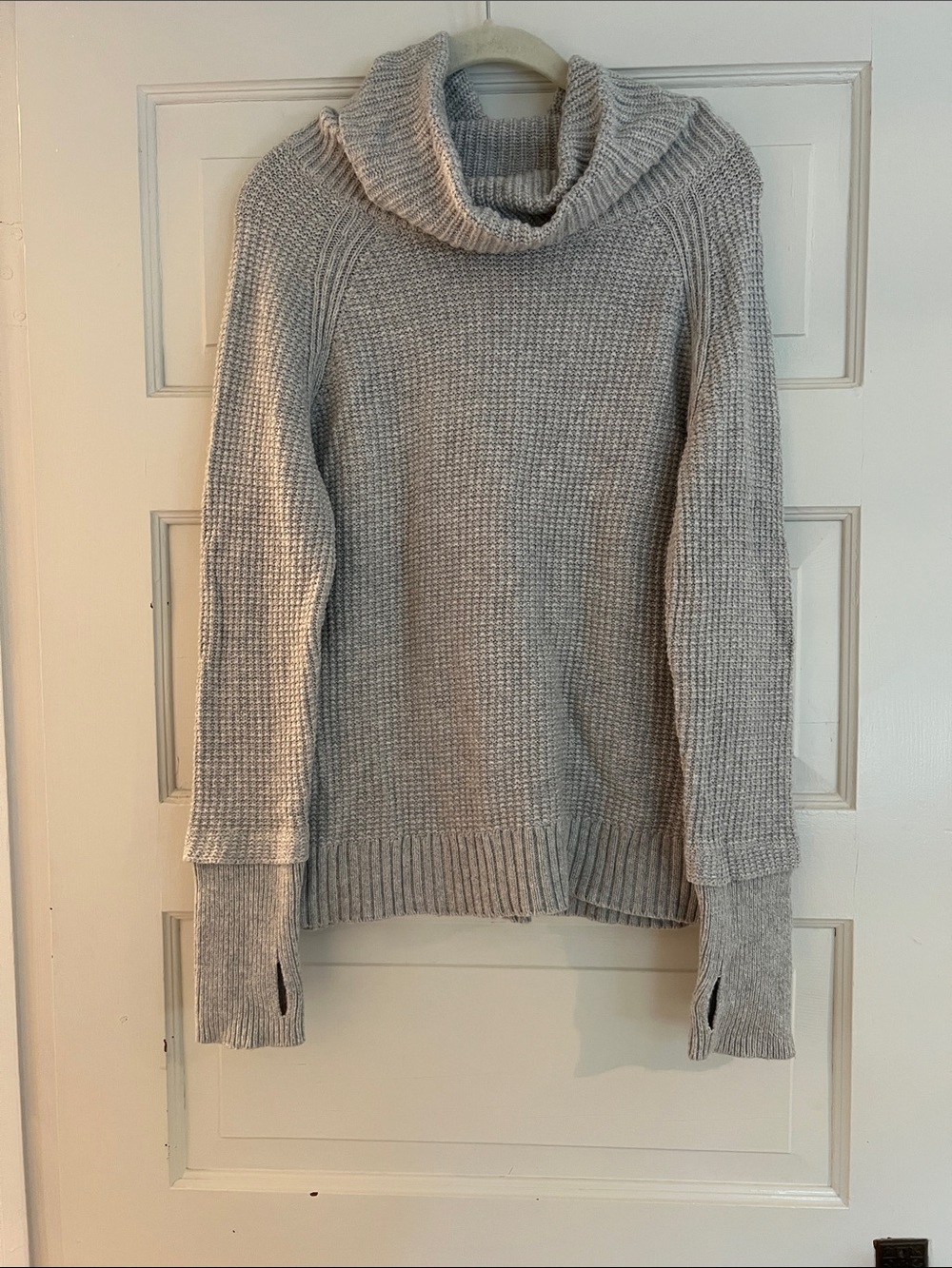 Market & Spruce Light Gray Cowl Neck Pullover Sweater